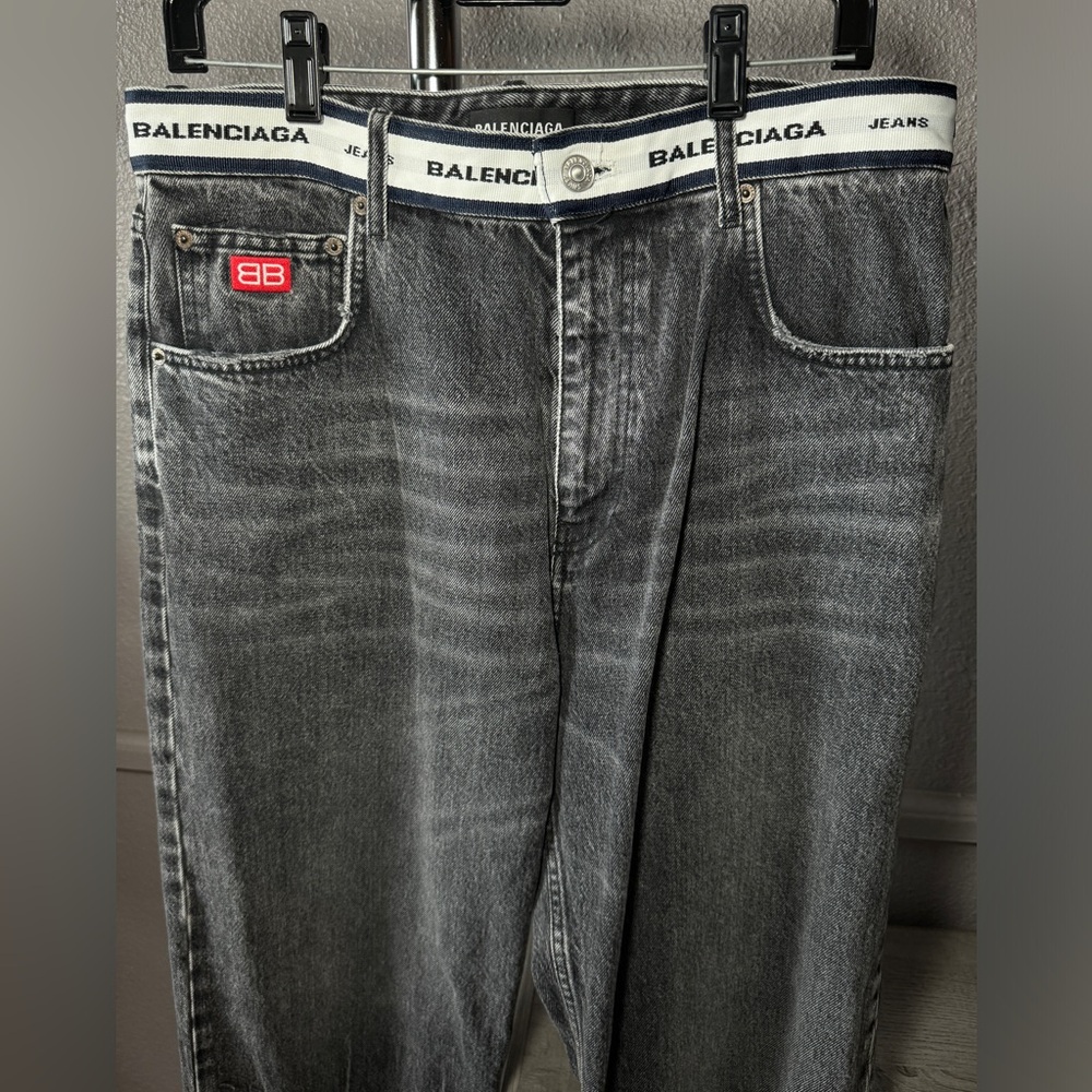 BALENCIAGA Logo Waistband Jean size small - Picture 3 of 11